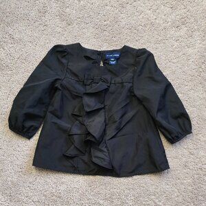 Ralph Lauren Black Bow & Ruffle Toddler Dress